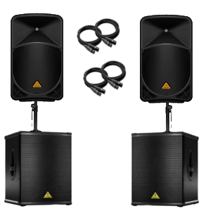 2xbehringer b115d 2xb1500pro